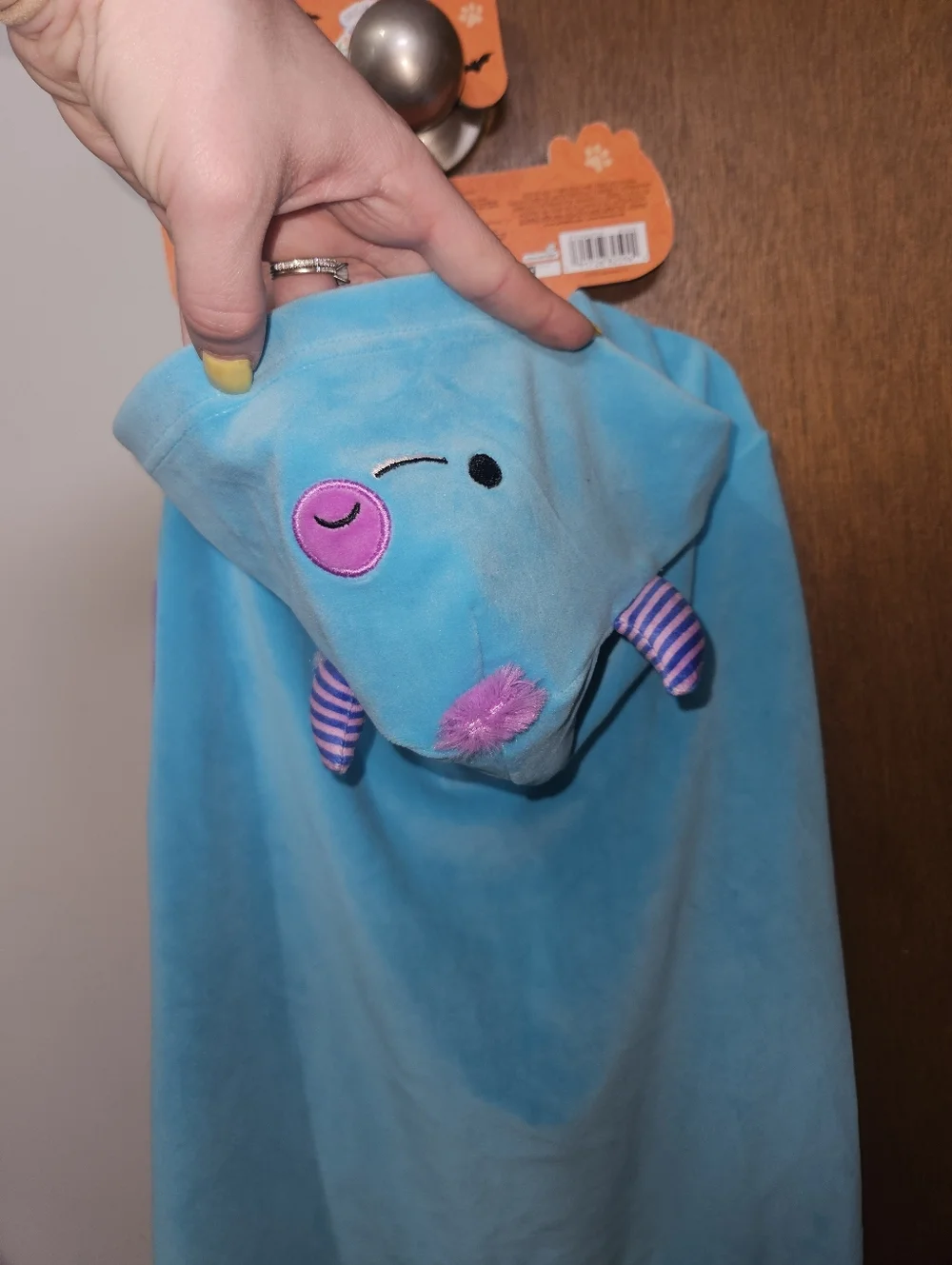 Squishmallows Rorty the Monster Teal & Purple Pet Hoodie Halloween Costume XL